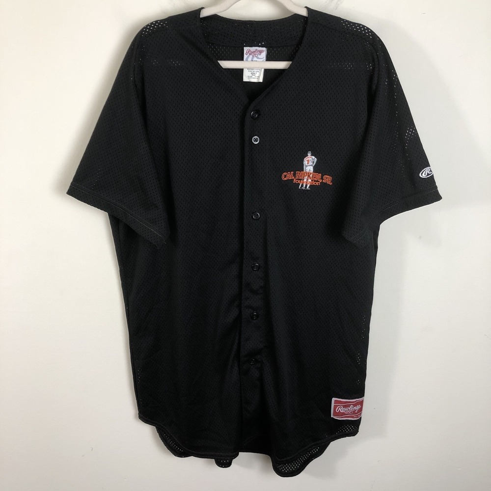 Vintage Rawlings Cal Ripken Sr Foundation #30 Baseball Jersey Adult XL Black MLB